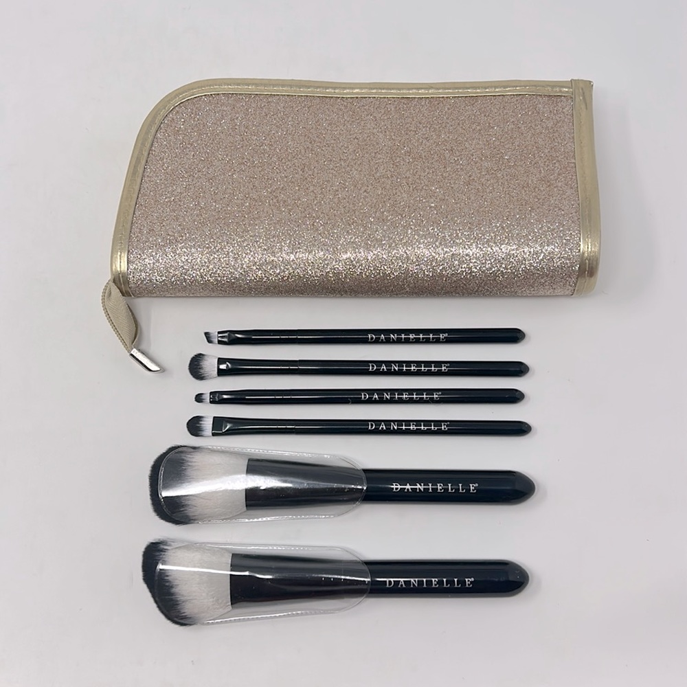 Gold 6-Piece Makeup Brush Set Brand New